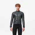 Regenjacke langarm Rennrad Racer ultralight Herren schwarz