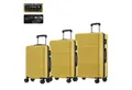 YONSLY Kofferset Reisekoffer Trolley Gepäckset für Urlaubs- und Geschäftsreisen, 4 Rollen, (Hartschalen-Trolley-Set, 3 tlg., M-L-XL-Set), mit TSA-Schloss, YKK-Reißverschluss und austauschbaren Teilen
