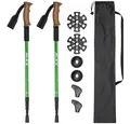 JELEX Nordic-Walking-Stöcke Walking Stöcke mit Korkgriffen, Stufenlos verstellbar, mit Antishock-Technologie