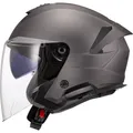 LS2 OF618 Verso II SOLID matt titanium Jethelm ECE 22.06 Gr. XL 61/62