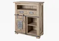 industrial Kommode Sideboard Mango Holz massiv Schiebetür 5 Fächer 2 Schubladen
