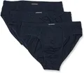 Götzburg Herren Slip 746570-4, 3er Pack, Einfarbig, Gr. Large (Herstellergröße: 6), Blau (Navy Blue 450)