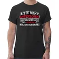 Shirtracer T-Shirt Bitte nicht ansprechen ich bin wirklich so genervt Sprüche Statement mit Spruch schwarz L