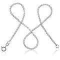 modabilé Silberkette Erbskette TENDER, Damen Halskette 2mm, 50cm, Kette ohne Anhänger aus Sterling Silber 925 silberfarben 50cm