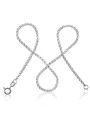 modabilé Erbskette Damen Halskette aus 925er Sterling Silber (50cm I 2mm breit) Silberkette 925 ohne Anhänger Echt Silberne Kette für Frauen Kurz