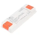 goobay 30004 Transformator 230V (AC) auf 12V (DC) für 1 bis 50 Watt LED-Lampen, Kunststoff, W, Weiß/Orange, 12 Volt