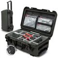 NANUK 935 Pro Photo Kit – Wasserdichter Hartschalenkoffer für Kameras, mit gepolsterten Trennwänden und Rollen, 56 x 36 x 23 cm – Staubdicht und stoßfest, Handgepäck (Olive)