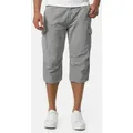 Indicode Cargoshorts Herren Nicolas Check Cargo Shorts Herrenshorts aus einer robusten Materialmischung grau XXL