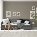 Homestyle4u Tagesbett Polsterbett 90x200 cm mit Bettkasten Schlafcouch Gästebett Ausziehbar Grau