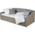 Homestyle4u Tagesbett 90 x 200 cm in Grau Ausziehbett 1924