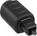 InLine Digital-Audio-Koppler optisch SPDIF TOSLINK M bis Mini-TOSLINK W Glasfaser Schwarz (89907)