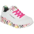 Skechers UNO LITE-LOVELY LUV Sneaker, Schnürschuh mit bedruckter Sohle, Größenschablone zum Download weiß 38 EU