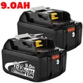 2X Für Original Makita Akku/Ladegerät 18V 6Ah 12Ah 9Ah BL1860B BL1850B BL1830B