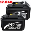 2X Für Original Makita Akku/Ladegerät 18V 6Ah 12Ah 9Ah BL1860B BL1850B BL1830B