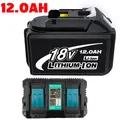 2X 18V 6Ah 5Ah 12Ah Akku Für Makita BL1850 BL1830 BL1860B Led Anzeige /Ladegerät