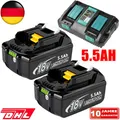 2X Original-18V 6,0Ah Akku Für Makita BL1850 BL1830 BL1860B 12,0Ah LED/Ladegerät