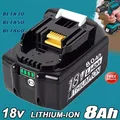Akku Für Makita Ersatz BL1860B 18 V 8,0 AH Li-Ion 197422-4 LED-Anzeige NEU DE