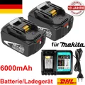 18V 6Ah Akku Für Makita BL1850 BL1830 LXT BL1860B Led Anzeige Batterie/Ladegerät