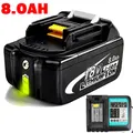 18V 6,0Ah 8Ah 12Ah für Makita Akku BL1860B BL1850 197422-4 BL1830 LED/ Ladegerät