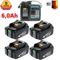 18V 6AH Für Makita-Wechsel-Akku BL1860 BL 1850 B Led Anzeige/Ladegerät Batterie