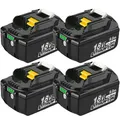 4x 18V 8Ah für Makita Akku BL1860B Led Anzeige 197422-4 BL1850B BL1830