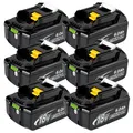 2X 18V 6Ah 8Ah 12Ah Akku Für Makita BL1850 BL1830 BL1860B Led Anzeige /Ladegerät