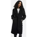 Winterjacke MARIKOO "Tjadee", Damen, Gr. 3XL, schwarz, Obermaterial: 90% Polyacryl, 8% Viscose, 2% Elasthan; Innenmaterial: 100% Polyester; Futter: 100% Polyester, Jacken, Langer Wickelmantel