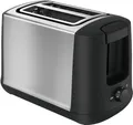 Tefal Element TT340830 Toaster, 2 Scheiben, 850 W, Edelstahl/Schwarz – Kompakter