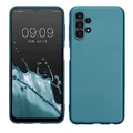 kwmobile Handyhülle für Samsung Galaxy A13 4G Hülle - Silikon Case metallisch schimmernd - Schutzhülle Cover - Metallic Karibikblau
