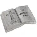 Grabdeko Buch mit Spruch Ich vermisse Dich 14cm Formano Trauerdekoration