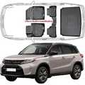 3D Auto Fußmatten & Obere Kofferraumwanne Set Kompatibel mit Suzuki Vitara Typ LY ab 2015