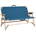 Hay Outdoor Market Folding Sofa Blue with beige stripe