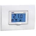 Vemer Termostato touchscreen VE458600 Termostato touch screen da incasso con alimentazione a batterie Regolazione della temperatura ambiente sia in riscaldamento che in condizionamento VEMER VE458600 colore bianco Indicazione di batteria scarica Blocco tastiera con password per luoghi pubblici