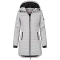 SUBLEVEL Steppjacke Damen Mantel mit Kapuze lange Winter Jacke Langer Parka S-5XL XL -42