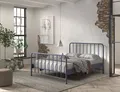 VIPACK - Jugendbett BRONXX mit Liegefläche 160 xx 200 cm, Ausf. Metall Denim Blau matt