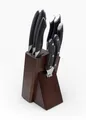 HOSHANHO Messerblock Set Japanisch 8 Teilig Profi mit Holzblock Scharf Edelstahl