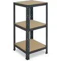 shelfplaza HOME 100x60x60 cm Schwerlastregal in anthrazit mit 3 Böden und 175 kg Traglast pro Boden