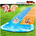 JOYIN Doppelrasen-Wasserrutsche mit 2 Bodyboards, 685 cm, Set
