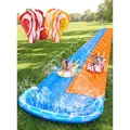 Wasserrutsche Wasserspiel Rutsche Garten 685 cm mit Sprinkler, Bodyboards, Ou...