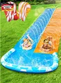 Rutschbahn für Garten Wasserrutsche mit Sprinkler für Kinder und Erwachsene