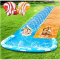 JOYIN 685 cm Doppelrasen Wasserrutsche mit 2 Boards und Sprinkler