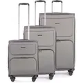 Stratic Bendigo Light + - Koffer-Set 3-teilig (S, M, L) - Silber Koffer24