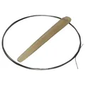 Traditionelles Dan Bau Ersatzteil-Set – 1 x echtes Büffelhorn-Plektrum (8–10 cm) & 1 x Ersatz-Drahtsaite – handgeschnitzte Kunsthandwerker-Ersatzteile für vietnamesischen Monochord-Zither