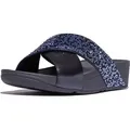 Fitflop Lulu Crystal-Mix Metallic Cross Slides Sandale blau 41 EU