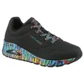 Skechers UNO Sneaker Plateausneaker, Schnürschuh mit Keilabsatz bunt|schwarz 37 EU