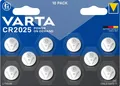 VARTA Batterien Knopfzellen CR2025, 10 Stück, Power on Demand, Lithium, 3V