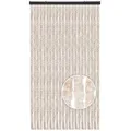 Arsvita Türvorhang Flauschvorhang Breite: 80cm (1 St), Ösen, blickdicht, Insektenschutz Fadengardine für Balkon, Terrasse, Pavillon, Camping beige 80 cm x 220 cm