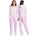 adidas Damen ESSENTIALS LINEAR TRACKSUIT, ice lavender, M