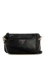 GUESS Damen Noelle Ii Double Pouch Crossbody Umhängetasche, Schwarz