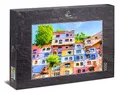 Ulmer Puzzleschmiede - Puzzle „Hundertwasser-Haus“ - Klassisches 1000 Teile Puzzle, Made in Germany – das Bunte Haus vom Künstler Friedensreich Hundertwasser in Wien, Österreich